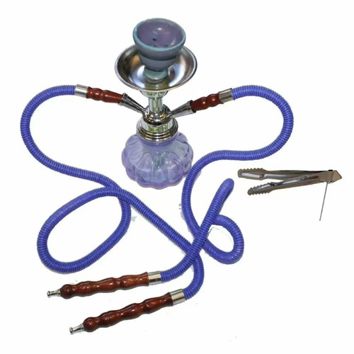 Hookah double blue 24 cm new
