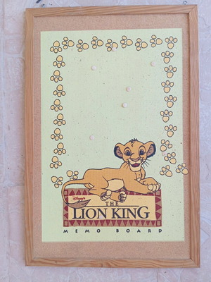 Vintage memo board made of cork Simba used