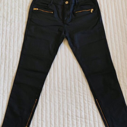 Zara Black Waxed Pants Like New,… - € 12,00