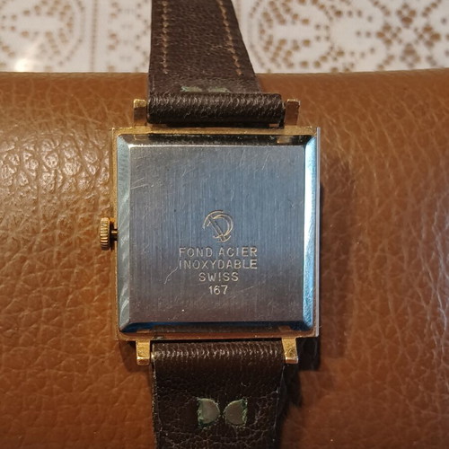 Carronade Vintage 17 Jewels Incabloc Swiss Made Square Men's Watch used