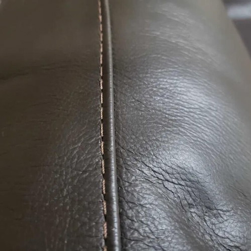 Dark brown leather three-seater sofa new, 100% genuine leather