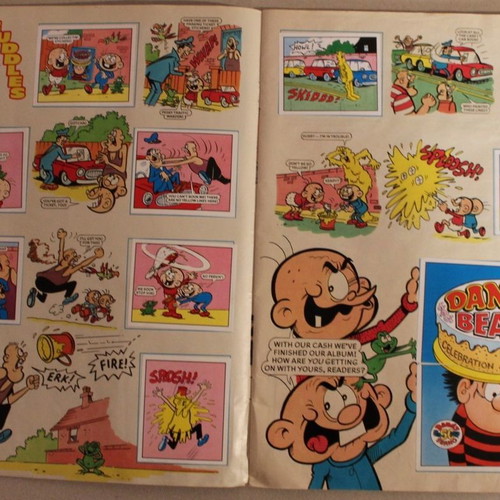 Panini 1988 Dandy Beano sticker album used, complete