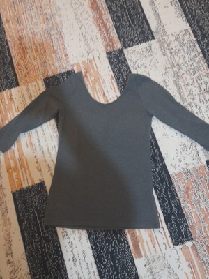 H&M blouse with cut-out back like new, gray, size S