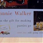  Johnnie Walker scotch whisky παλιά διαφημιστική Χριστουγεννιάτικη μεταλλική πινακίδα.