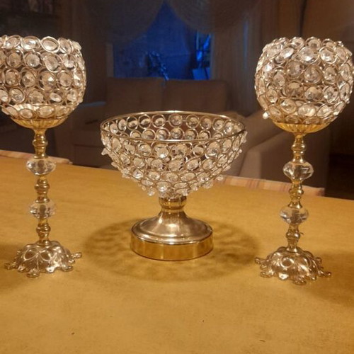 Set of used candlesticks and centerpiece from Istanbul