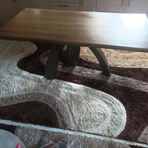 Set of 2 used living room rugs with different designs, 270x213 cm each