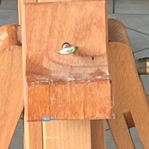 Mabef wooden easel used, height 135cm
