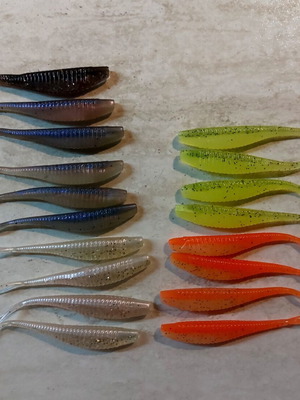 Fishing softbaits 5cm like new