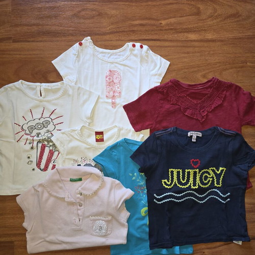 T-shirt pack of 7 for 2-3 years, like new, colorful brands
