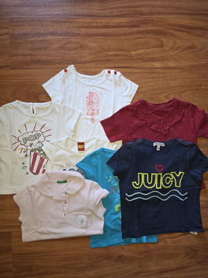 T-shirt pack of 7 for 2-3 years, like new, colorful brands