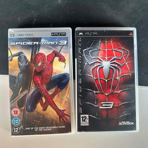 PSP 2004 Spider Man Edition box used with two games and manuals