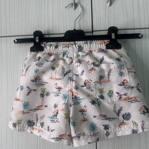 Zara kids' swim shorts with tropical print, like new, size 5 years