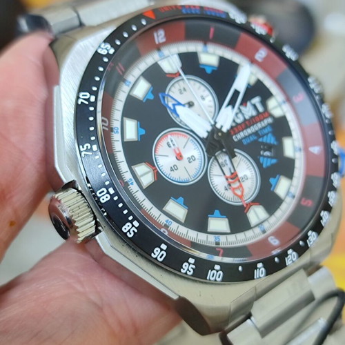 RGMT Capricorn Dual Time GMT Chronograph watch, men's