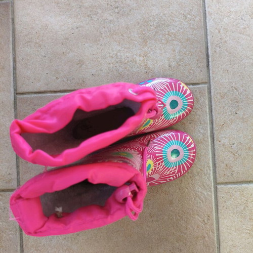 Agatha Ruiz De La Prada children's rain boots used, size 28, pink multicolor