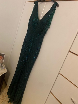 Dress dark green like new, size L