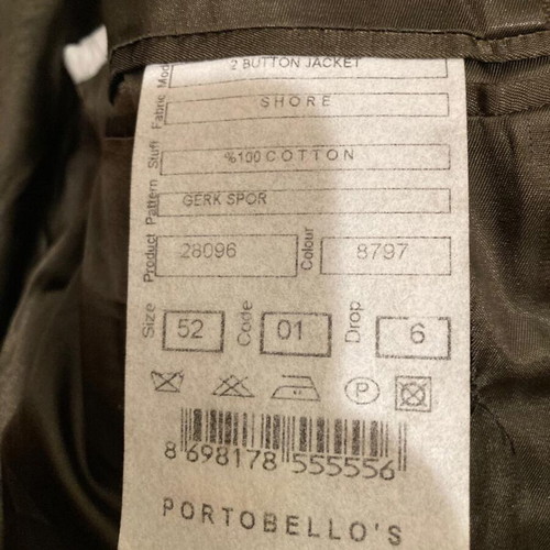 Portobello's men's jacket like new, gray and brown, size L