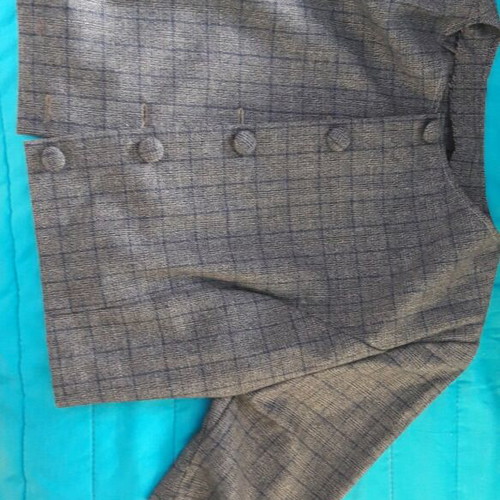 Set skirt bolero gray checkered like new