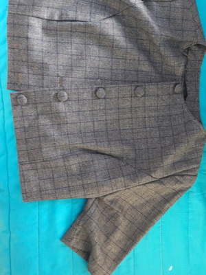 Set skirt bolero gray checkered like new