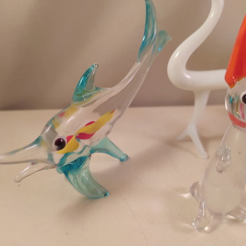 Glass decorative set, 6 pieces, miniatures