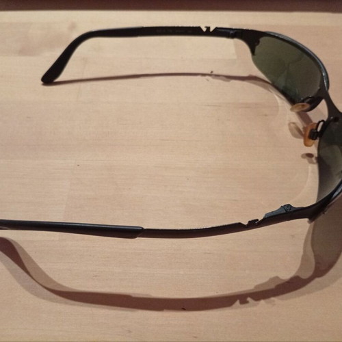 Emporio Armani sunglasses used, black with lens wear