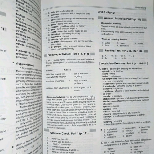 Teacher's Book English like new without notes