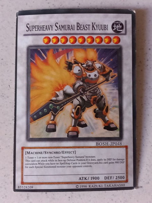 Yu-Gi-Oh! Superheavy Samurai Beast Kyuubi used card, pack of 5