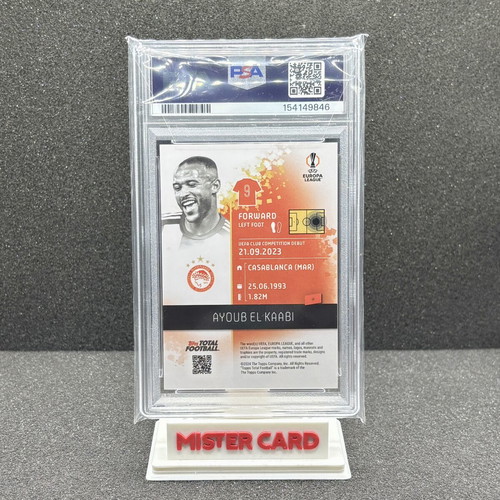 2023-24 Topps Total Football Ayoub El Kaabi RC Red PSA8 card
