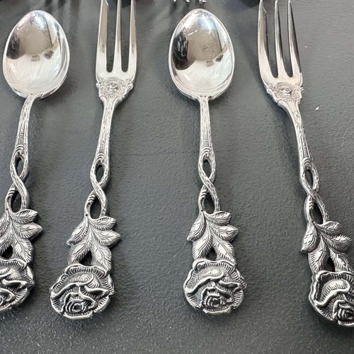 Silver spoons and forks 1000 grade like new, set of 12 pieces