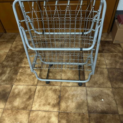Folding bed cot like new with springs and metal frame
