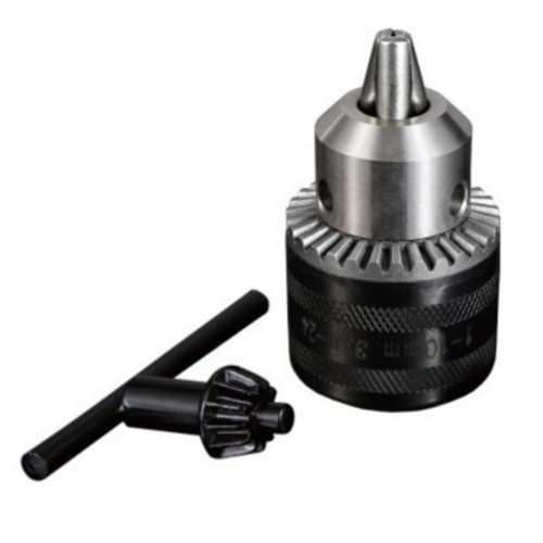 Drill chuck female 10mm new, keyed with key