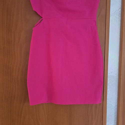 Zara fuchsia pink dress with side design, like new, size XS