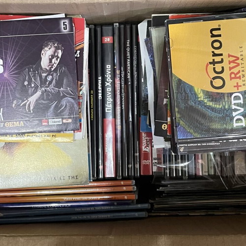 DVD collection of movies, series & multimedia, wholesale pack over 100 discs