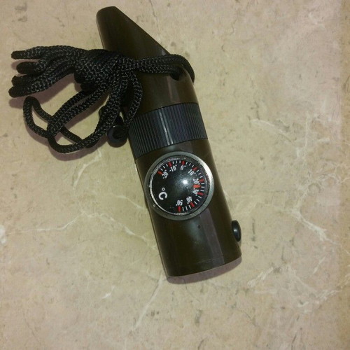Survival multitool 4 in 1 with whistle, compass, thermometer and LED flashlight like new