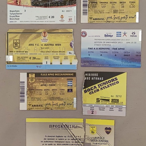 Aris Tickets like new, pack 2009-2012