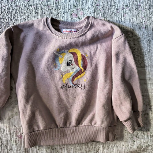 Funky toddler sweatshirt 3 years, pink, warm, new