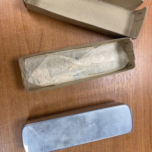 Glass syringes used from 1968 with metal case and accessories