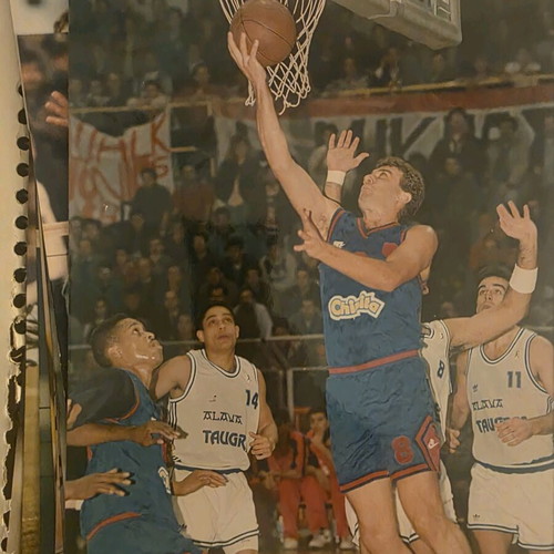 Boban Janković 1992-93 basketball photo used, Panionios vs Taugrés