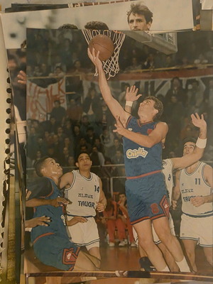 Boban Janković 1992-93 basketball photo used, Panionios vs Taugrés