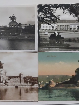 Vintage German postcards Koblenz used, lot of 7