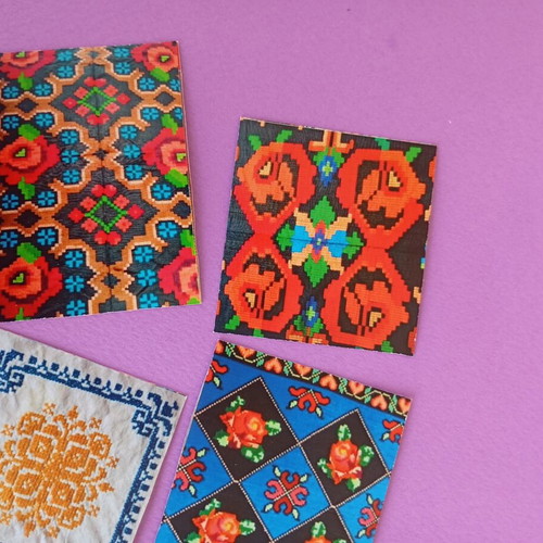 Stickers with woven designs like new