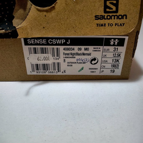 Salomon kids sneakers size 31 like new, green