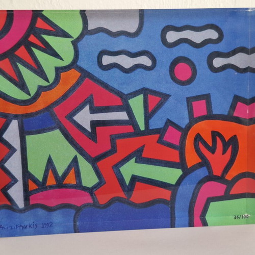 Digital print by Alexis Akrithakis Untitled 1992 acrylic on canvas limited edition used