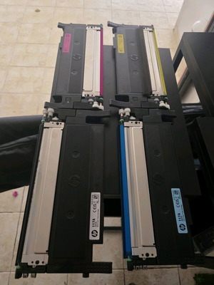 Συμβατά δοχεία γραφίτη HP 117A μεταχειρισμένα, σετ 4 χρωμάτων