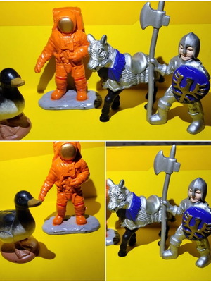 Safari Ltd figures set, 4 pieces, like new