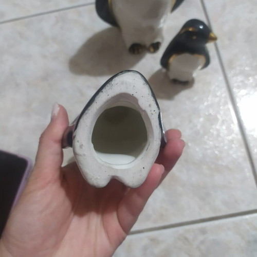 Set of 3 vintage porcelain penguins