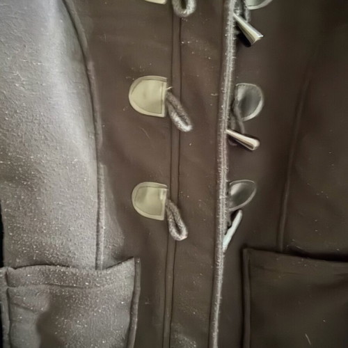 Hooded coat like new, black, size S