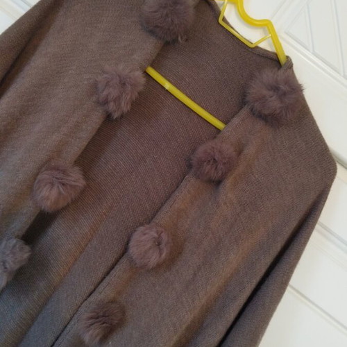 Cape brown like new knee-length Celestino