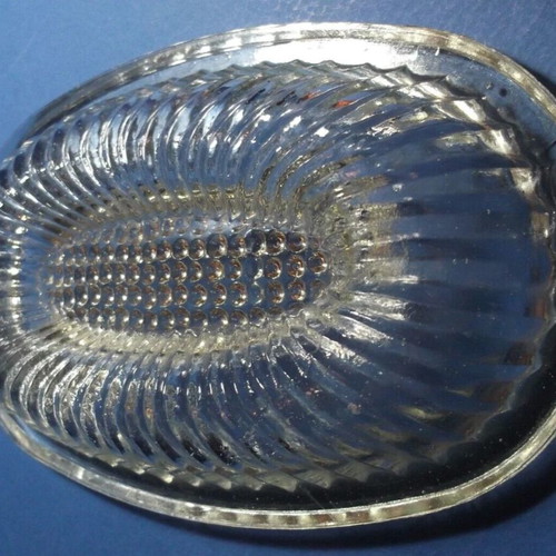 Vintage solid glass grater used for fruits and baby food