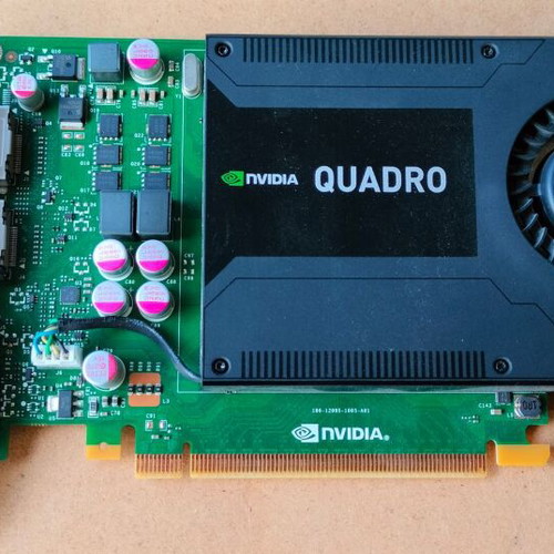 HP NVIDIA Quadro K2000 graphics card used, 2GB GDDR5
