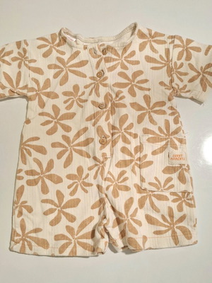 Ολόσωμο κορμάκι Zara καινούργιο, tropical nude αποχρώσεις, 3-6 μηνών